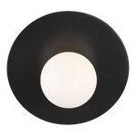 Nodes Large Angled Sconce, Midnight Black, 8"W x 7.6"H