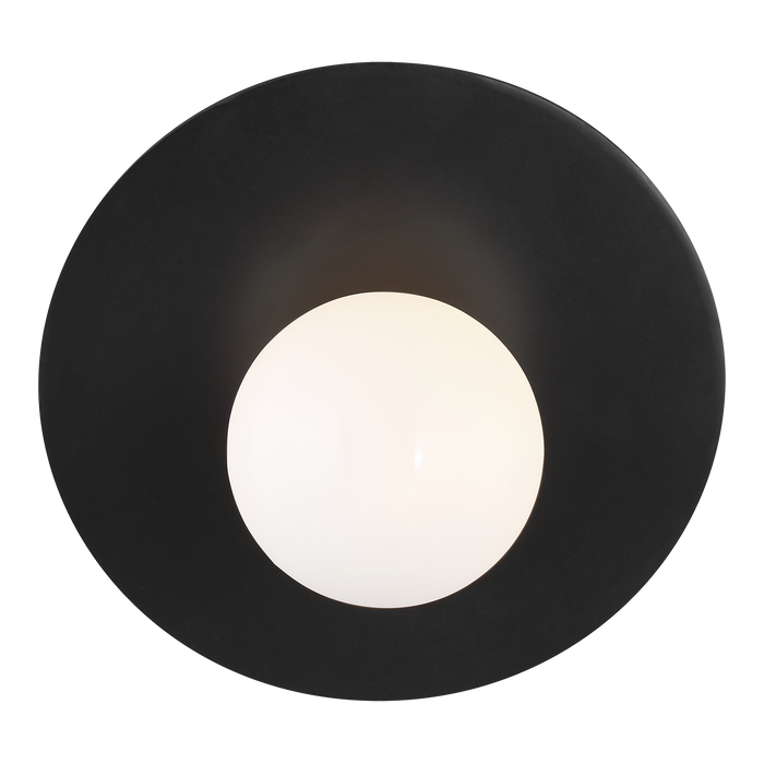 Nodes Large Angled Sconce, Midnight Black, 8"W x 7.6"H