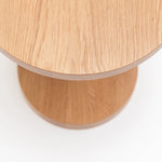 Layer End Table, Light Oak, 15.7"Dia x 19.7"H