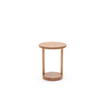 Layer End Table, Light Oak, 15.7"Dia x 19.7"H