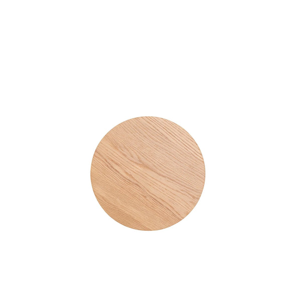 Layer End Table, Light Oak, 15.7"Dia x 19.7"H