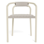 Leo Stacking Dining Chair, Aluminum Bone / Rope Shell