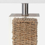 Verlene Table Lamp, Natural Weaved Seagrass/Clear Resin, 25"H
