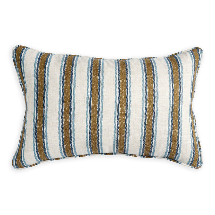 Lido Tobacco Linen Cushion, 14" x 22"