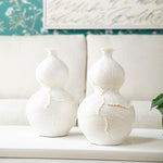 Lotus Double Gourd Vase, Blanc de Chine