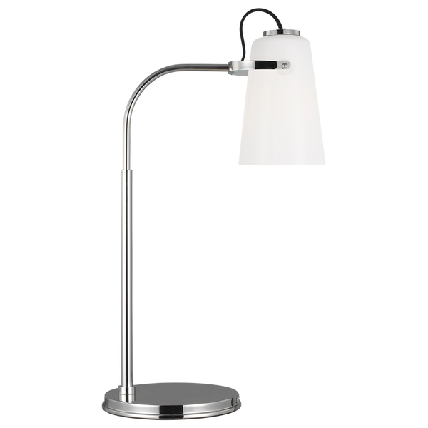 Hazel Task Table Lamp, Polished Nickel