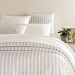 Lush Linen Duvet Cover Collection, Stripe Charcoal