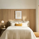 European Linen Cotton Stitch Quilt Collection - Ivory, 2 Sizes