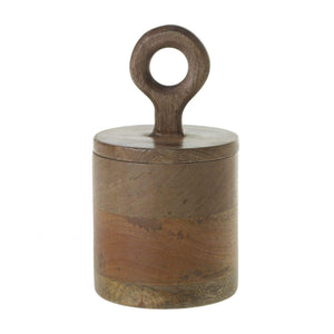 Mango Wood Canister 3.75"x 7.5"