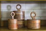 Mango Wood Canister 6"x 7.5"