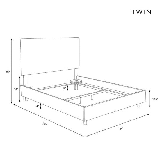 Abbie Bed, Grey Linen, King/Queen/Full/Twin