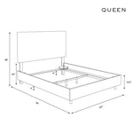 Abbie Bed, Talc Linen, King/Queen/Full