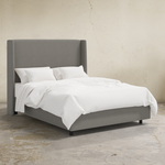 Clare Shelter Bed, Grey Linen, King & Queen
