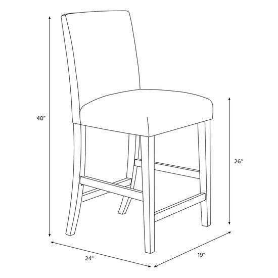 Emma Counter Stool, Grey Linen