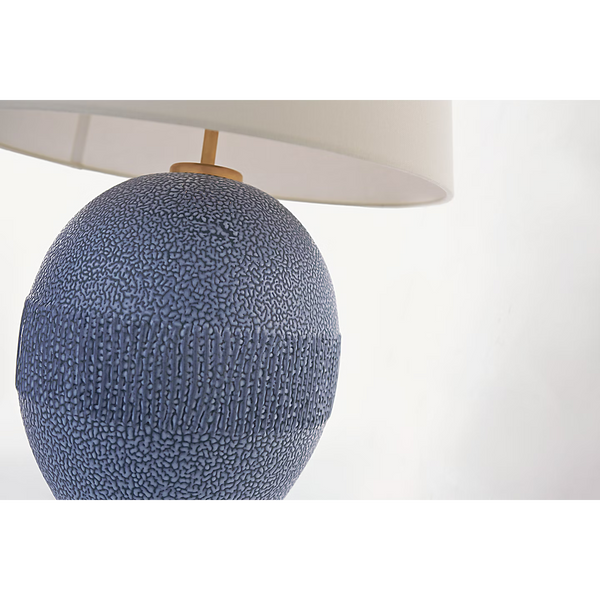Toulon Table Lamp - Beaded Blue, 27.25"H