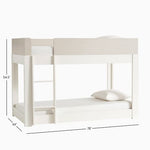 Milo Twin Bunk Bed, Pebble (includes mattresses)