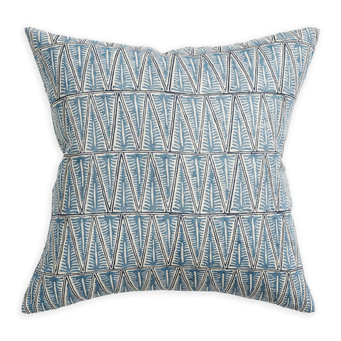 Milos Azure Linen Cushion 20" x 20"