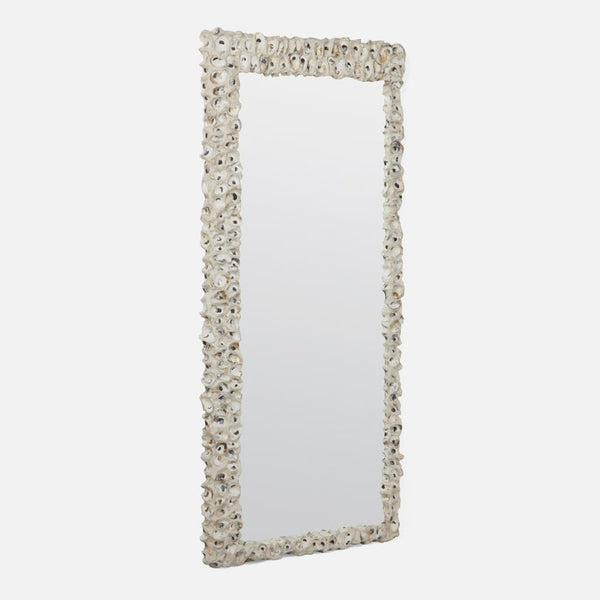 Buford Mirror, Natural Oyster Shell, 34"W x 72"H