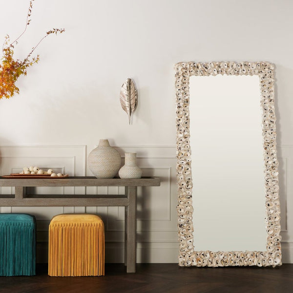 Buford Mirror, Natural Oyster Shell, 34"W x 72"H