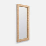 Gene Mirror, Natural Lattice Abaca, 30"W x 72"H