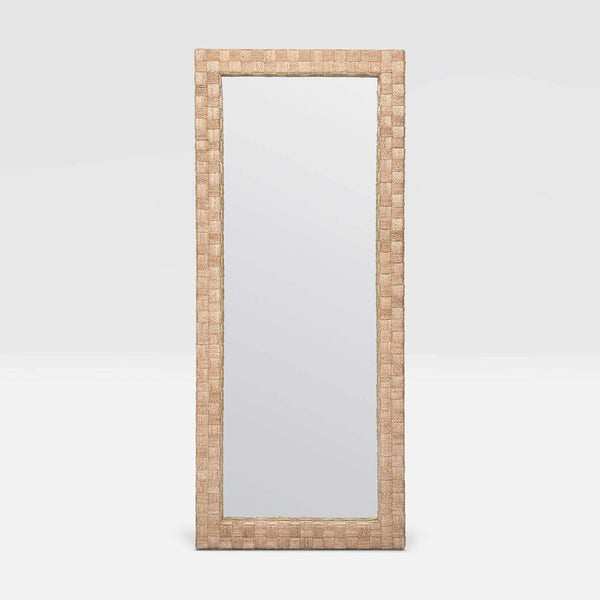 Gene Mirror, Natural Lattice Abaca, 30"W x 72"H