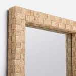 Gene Mirror, Natural Lattice Abaca, 30"W x 72"H