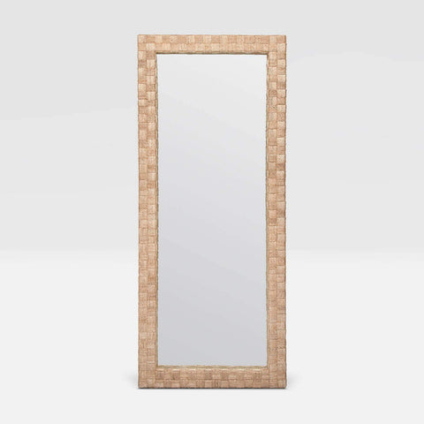 Gene Mirror, Natural Lattice Abaca, 30"W x 72"H