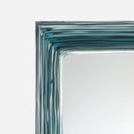 Hetty Rectangular Mirror, Blue Translucent Resin, 26"W X 37"H