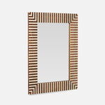 Malena Mirror, Natural Teak/Natural Bone, 30"W x 40"H