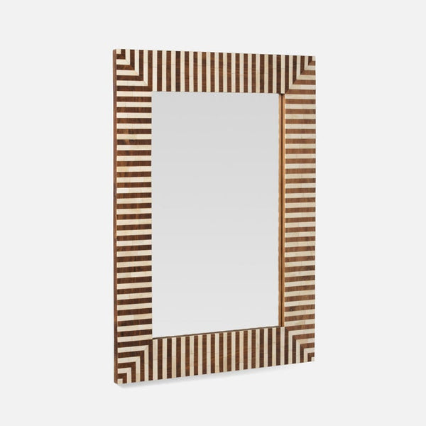Malena Mirror, Natural Teak/Natural Bone, 30"W x 40"H