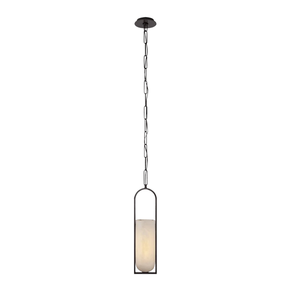 Melange Small Elongated Pendant, Bronze