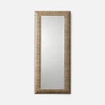 Tilda Mirror, Semi Matte Faux Rattan, 22"W x 50"H