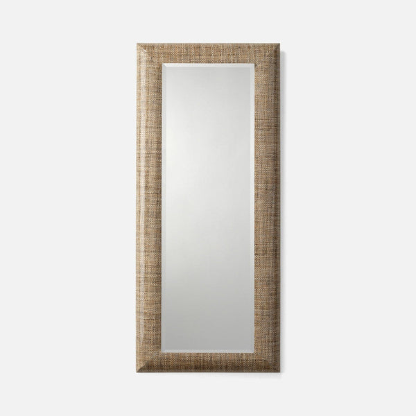 Tilda Mirror, Semi Matte Faux Rattan, 22"W x 50"H