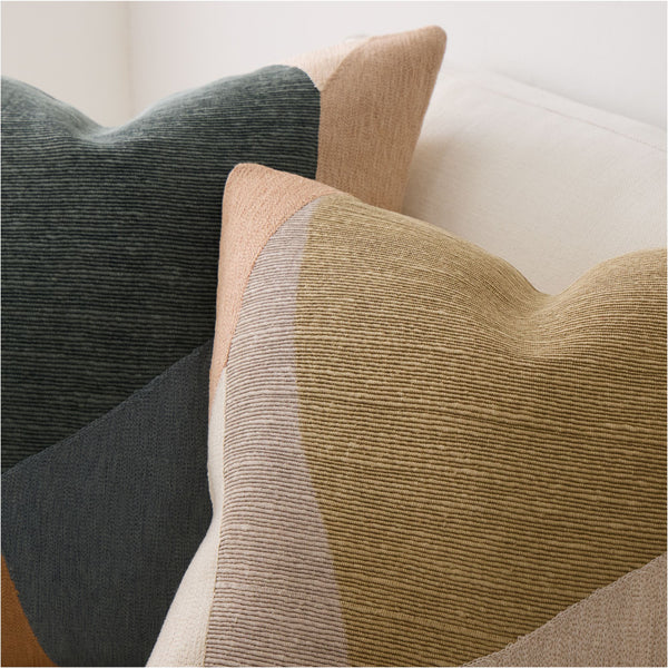 Mosaic Crewel Pillow Cover - Aegean, 20" x 20"