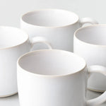 Pearl White Mugs, Set of 4