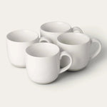 Pearl White Mugs, Set of 4