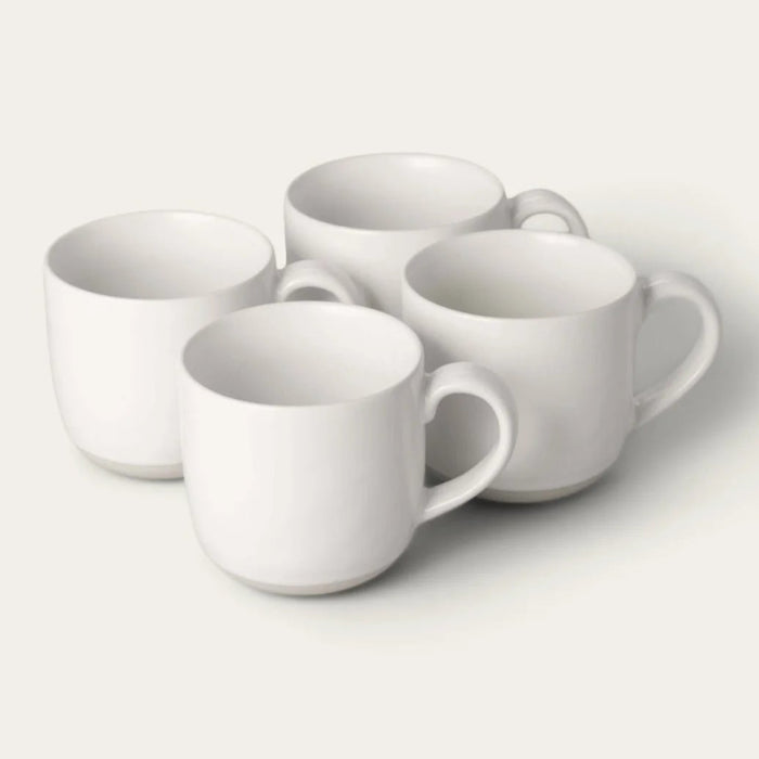 Pearl White Mugs, Set of 4
