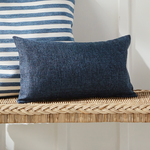 Bevin Indoor/Outdoor Lumbar Pillow, 12" x 22", Blue