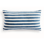 Gideon Indoor/Outdoor Lumbar Pillow, 12" x 22", Blue Stripe