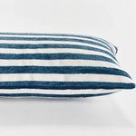 Gideon Indoor/Outdoor Lumbar Pillow, 12" x 22", Blue Stripe