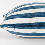 Gideon Indoor/Outdoor Lumbar Pillow, 12" x 22", Blue Stripe