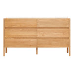 Nell Dresser, 6 Drawers, Light Oak, 63"W