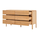 Nell Dresser, 6 Drawers, Light Oak, 63"W