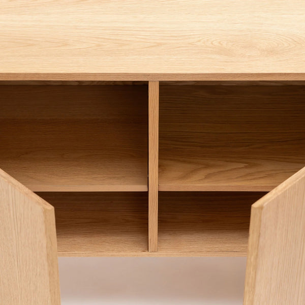 Nell Credenza, Light Oak, 86.6"W X 17.7"D x 25.6"H