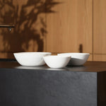 Pearl White Nested Serving Bowls, Set of 3