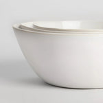 Pearl White Nested Serving Bowls, Set of 3