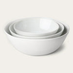 Pearl White Nested Serving Bowls, Set of 3