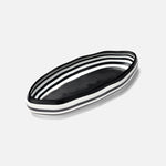 Rucchin Oval Bowl, 24", Black/White Stripe