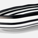 Rucchin Oval Bowl, 24", Black/White Stripe