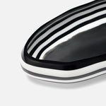 Rucchin Oval Bowl, 24", Black/White Stripe